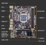   Intel H61 LGA 1155 (/)   Core i7/i5/i3, DDR3, 2-/3- 